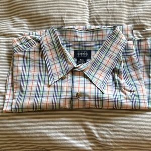 4xL mens harborbay short sleeve button down cotton poly shirt